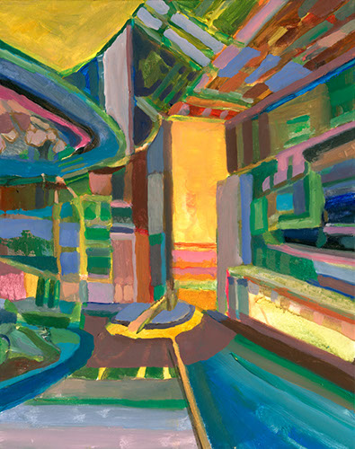 Urbane Strukturen II, 50 x 40 cm, Acryl-LW, 2013